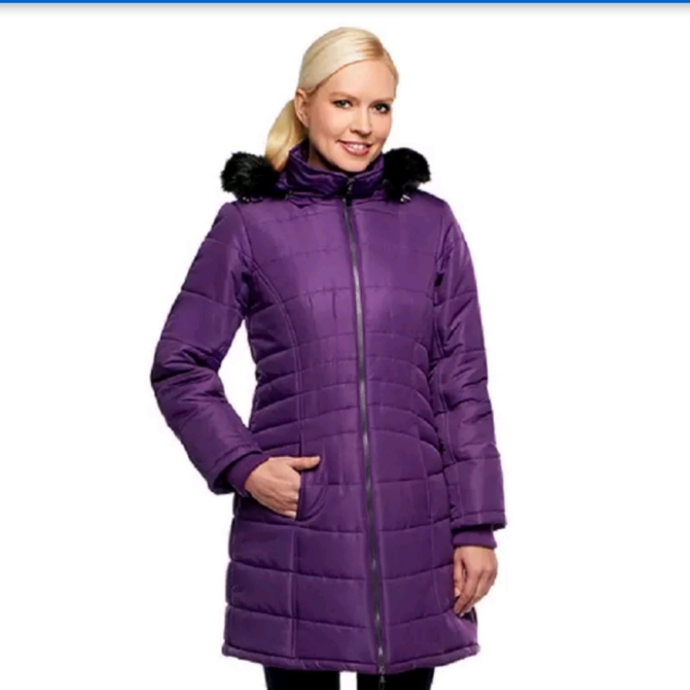 Susan Graver Purple Jacket w/ Removalbe Hood